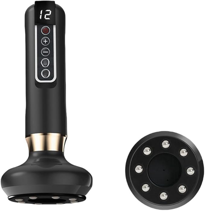 Black Intelligent Handheld Massager Hand-Held Lipolysis Machine Massage Abdominal Belly Thighs Butt Neck Suction Remover Shaping for Women Men at Home