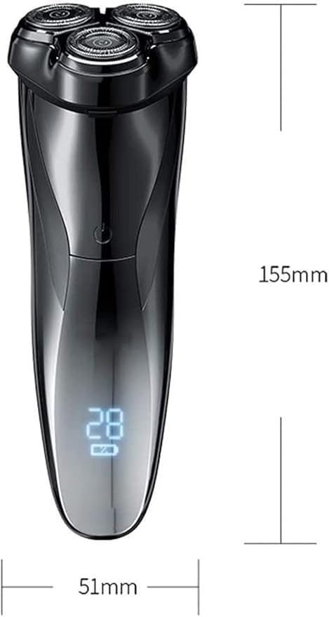 Electric Razor 3D Rechargeable Waterproof Electric Shaver Wet &amp Dry Rotary Shavers for Men Electric Shaving Razors with Pop-up Trimmer LED Display 150 Mins Battery Life for Shaving