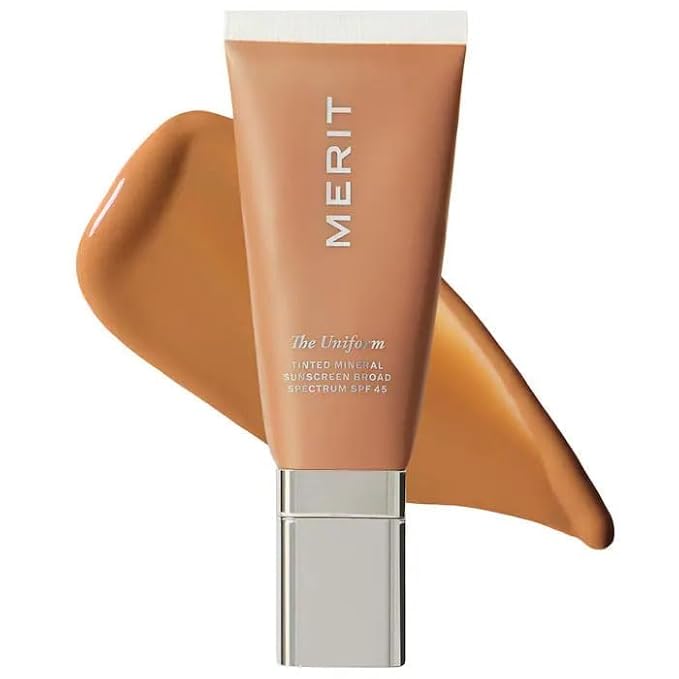 The Uniform Tinted Mineral Sunscreen Broad Spectrum SPF 45 Fragrance Free Non-Comedogenic Lightweight buildable oil-free - Size: (1.7 oz/50 mL) - Color: (12 - medium-deep warm)