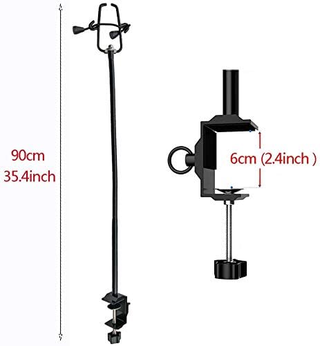 Pet Dog Grooming Hair Dryer Stand Hands Free Stainless Steel 360 Degrees Rotation with Adjustable Clamp No-Sit Haunch Bracket