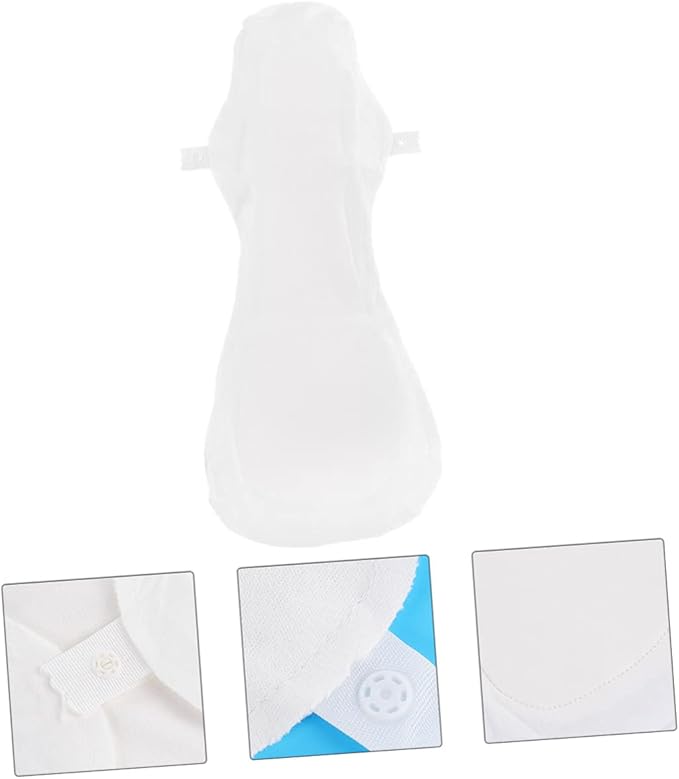 3Pcs Reusable Sanitary Pad Washable Mama Cloth Period Pads Reusable Menstrual Pads Cotton Absorbent Panty Liners Incontinence Pads Feminine Pads for Women Girls 270mm