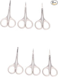 Baluue 6pcs Nose Hair Scissors for Women Men Eyebrow Trimmer Vibrissa Scissor Stainless Steel Scissors Beauty Care