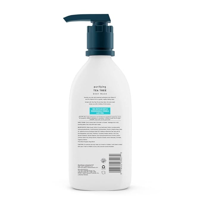 JASON Natural Body Wash Purifying Tea Tree &amp Invigorating Rosewater 30 Oz (2 Pack)