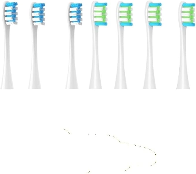 Compatible for Flow/X/X PRO/ Z1/ F1/ One/Air 2 /SE Brush Heads Soft Sonic Toothbrush Vacuum Bristle 7pcs Replacement(3Blue 4Wgreen)