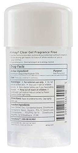 Almay Sensitive Skin Clear Gel Fragrance Free - 2.25 oz (Pack of 6)