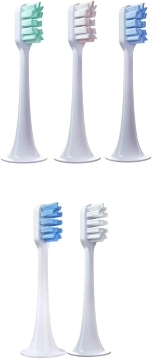 5 PCS Replacement Toothbrush Heads ForCompatible for Xiaomi T300 T500 Sonic Electric Teeth Brush Soft Teethbrush Nozzles(5 Green)