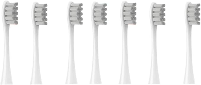 Compatible for Oclean - 7pcs Replacement Brush Heads Fit Flow/X/X PRO/Z1/F1/One/Air 2/SE Soft Dupont Bristle Vacuum Packaging(7pcs Grey)