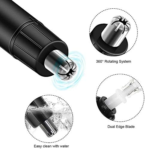 Ear Hair Trimmer – Painless Precision Tool with Rechargeable Battery Wet/Dry Easy to Clean Hypoallergenic Stainless Steel Replacement Blade 21