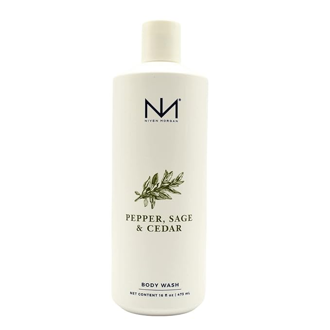 Niven Morgan Pepper Sage and Cedar Body Wash 16 fl oz 473 ml