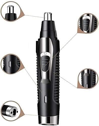 Nose and Ear Hair Trimmer 2 in 1 Ear Nose Hair Trimmer Clippers for Men and Women USB Rechargeable Waterproof Stainless Steel Head Easy to Cleaning and Carry Black