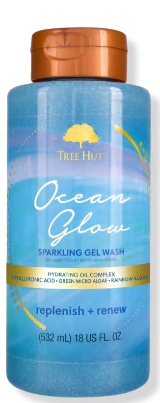 Tree Hut Ocean Glow Hydrating Foaming Gel Body Wash 18 fl oz Ocean Glow Hydrating Fragrance Mist 5.2 fl oz