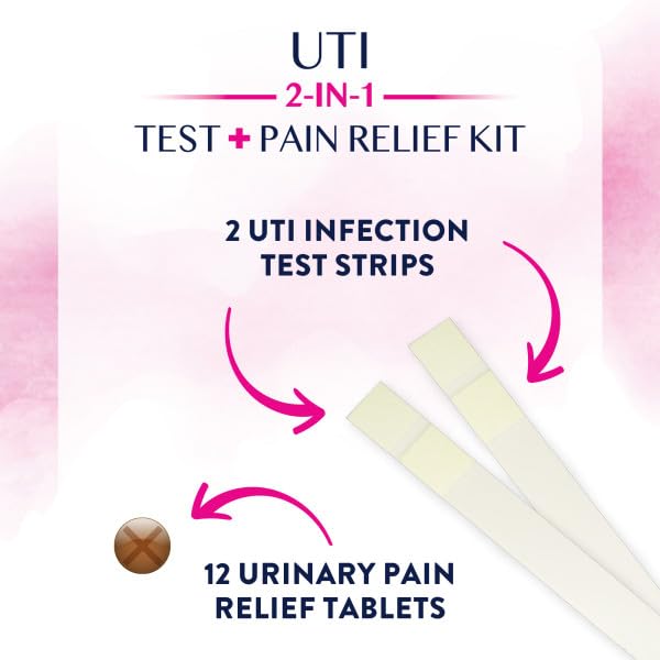 Monistat Maintain Kit 2-in-1 2 Test Strips and 12 Pain Relief Tablets (2pack)