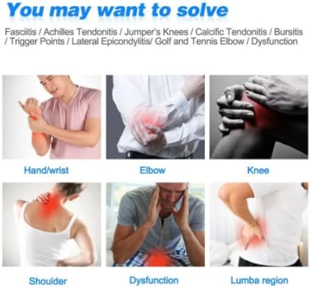 Muscle Massage Gun Impulse Gun Deep Tissue Percussion Muscle Massager for Neck Back Shoulder Body Pain Relief Electric Spine Chiropractor 7 Heads Chiropractic Adjustment Tool