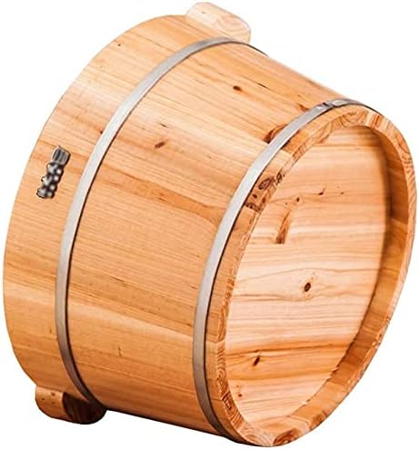 Foot Tub Wooden Foot Basin Fragrant Fir Foot Bath Barrel Sauna Footbath Tub Household Foot Soaking Basin Wooden Foot Washing Bucket Pain Fatigue Relief Foot Washing Barrel (Color : 3)Massage Roll