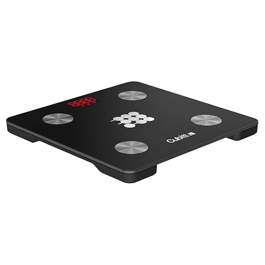 CUBITT Smart Digital Weight Scale 13 Body Composition Analizer BMI Muscle Mass Body Fat Scale with Smartphone App sync with Bluetooth (Black)