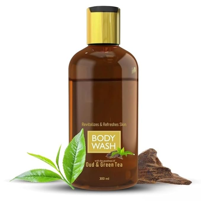 Oud &amp Green Tea Body Wash For Men &amp Women Long Lasting Fragrance 300ml