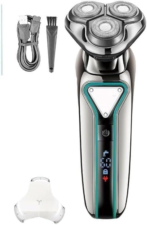 Electric Shavers for Men Wet Dry Waterproof Electric Shaver for Men Wet Dry Beard Electric Razor Facial Shaving Machine Rechargeable LCD