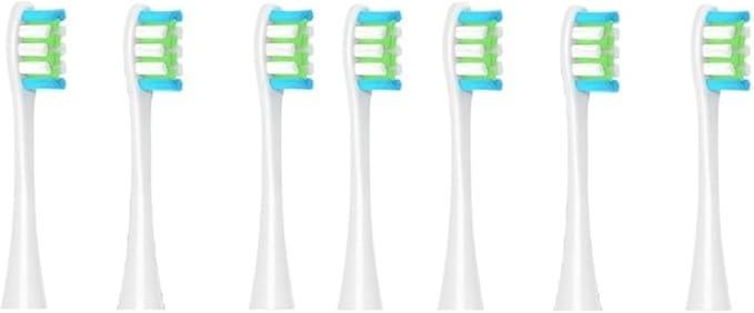 Compatible for Flow/X/X PRO/ Z1/ F1/ One/Air 2 /SE Brush Heads Soft Sonic Toothbrush Vacuum Bristle 7pcs Replacement(7pcs Wgreen)