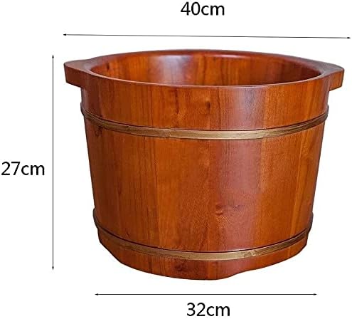 Foot Tub Wooden Foot Basin Household Gift Foot Soaker TubWooden Foot Soak Sauna Foot Tub Massage Spa Sauna SoakHandmade Wooden Footbath TubsFoot Bath Wooden Bucket Foot SpaSauna Accessories Hou