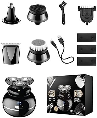 Electric Shavers for Men Washable 5in1 Electric Shaver face Body Electric Razor Wet Dry Beard Shaving Machine Groomer Hair Shaver for Men Rechargeable Set (Color : with Box)