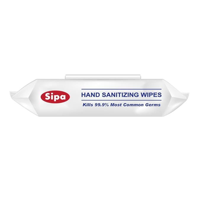 SIPA Hand Sanitizing Wipes 50 WIPES Bag Clean-to-go Travel Size Fresh Scent Soft Textured Wipes Total 1200 Pieces (50 Count (Pack of 24))