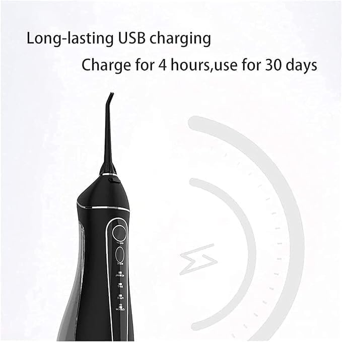 Water Flosser Cordless for Teeth Portable Dental Oral Irrigator 4 Modes USB Rechargeable IPX7 Waterproof Very Suitable for Home Travel Tooth Bridge Care