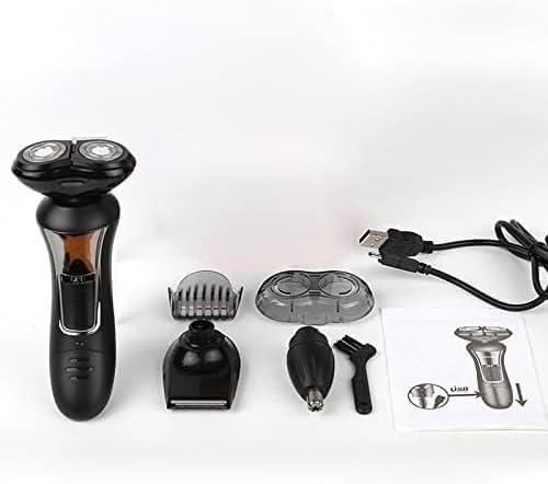 Electric Shavers for Bald Men 3 in 1 Men Electric Shavers Triple Razor Multifunction Waterproof Nose Hair Trimmer Shaved Hair Head USB Rechargeable