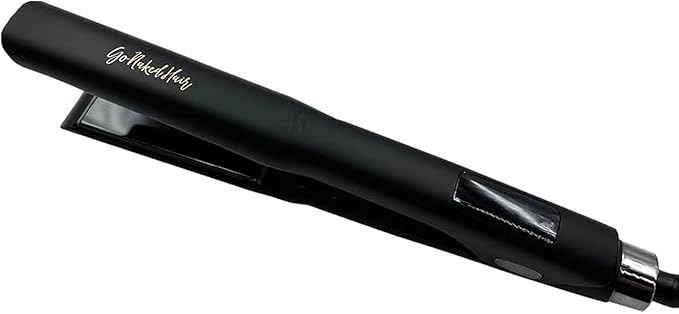 GoNaked Titanium Hair Straightener Professional Styling Tool for Hair Salon-Quality High Heat 480 Degree Flat Iron with Carrying Case 1.25 Floating Titanium Plates