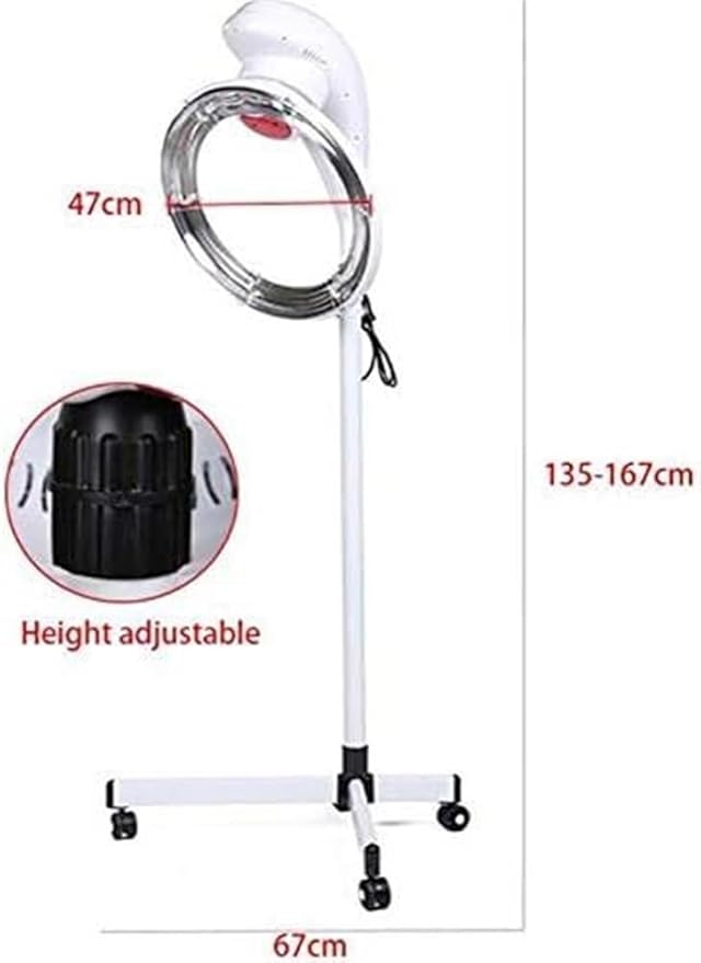 950w Stand Up Salon Hair SteamerHair Dryer Color Processorfor Hair Treatment Barber Tools Rolling Floor Base