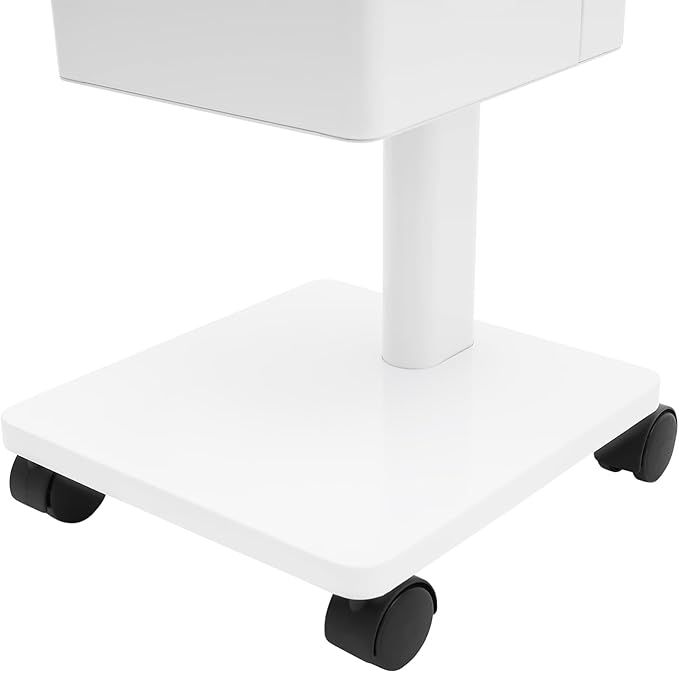 DYRABREST Professional Nano Hair Steamer Heavy-Duty Nano Steam Hair Treatment Machine Freestanding Multi-Function Hair Care Steamer for Color Spa Scalp Care 4 Wheels &amp External Tank (White)