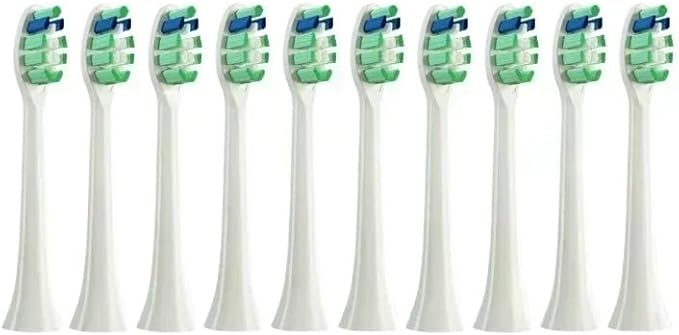 10PCS Replacement Brush Heads Compatible for Philips HX6930 HX6064 Sonic Electric Toothbrush Vacuum Soft Bristle Nozzles(10White)