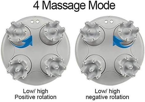 cotsoco Electric Scalp Head &amp Back Massager Cordless Hair Massage Waterproof Head Massager with 4 Heads 84 Nodes for Hair Growth Stress Relief &amp Deep Clean Gifts for Men Women White