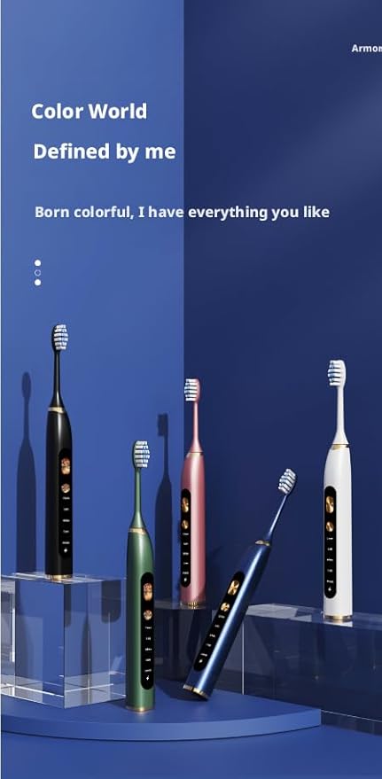 Magnetic Levitation Sonic Adult Electric Toothbrush USB Charging Fully Automatic Vibrating Soft Bristled Toothbrush Provide 5 Cleaning Modes 3 Intensities 4 Soft Brush Heads. (Cool Blue)