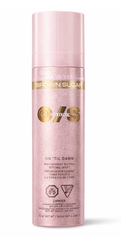 O/S P4trick St4rrr On 'Til Dawn | waterproof| Mattifying Sunscreen Makeup Setting Spray SPF 28 - Brown Sugar - Shimmer finish - Standard Size 3.4 oz/143 mL