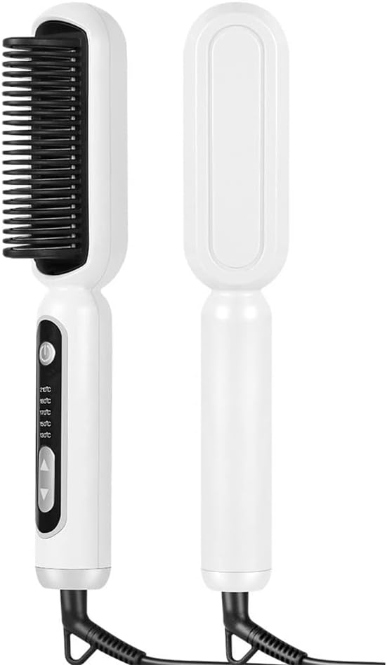 Hair Straightener Professional Hair Straight Styler Curling Iron Hair Curler Comb Straightening Brush (Color : OneColor Size : 1)