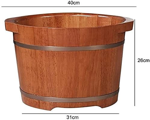 Wood Foot Bath Bucket Solid Wood Foot Bath Barrel Household high-deep Barrel Wood Over The Calf Solid Wood Footbath Health Small Wooden Barrel