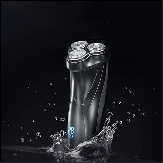 Electric Razor 3D Rechargeable Waterproof Electric Shaver Wet &amp Dry Rotary Shavers for Men Electric Shaving Razors with Pop-up Trimmer LED Display 150 Mins Battery Life for Shaving