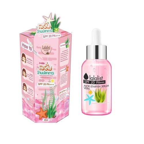 NEW Lalalist SPF 20 PA+++ Aloe Vera -Starfish Serum UV Protection 25 ml by Angun Gift Shop