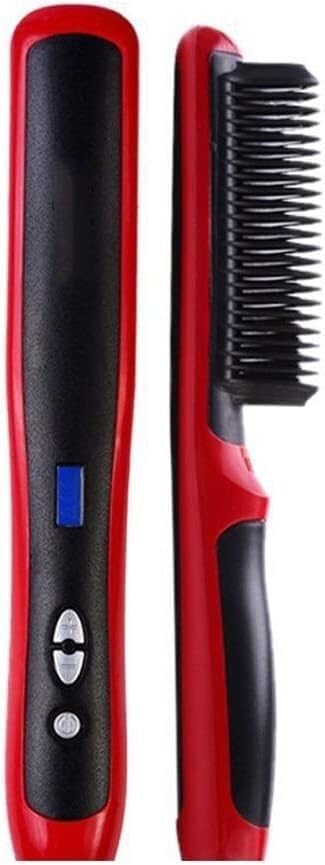 Ceramic Hair Straightener Brush Hair Electric Hot Comb Flat Iron Digital Heating Anti-Static Hair Hot Brush Styling Tool