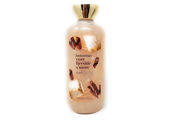 cozy fireside s'more body wash &amp bubble bath whit moisturizing shea (16 fl oz) 473ml