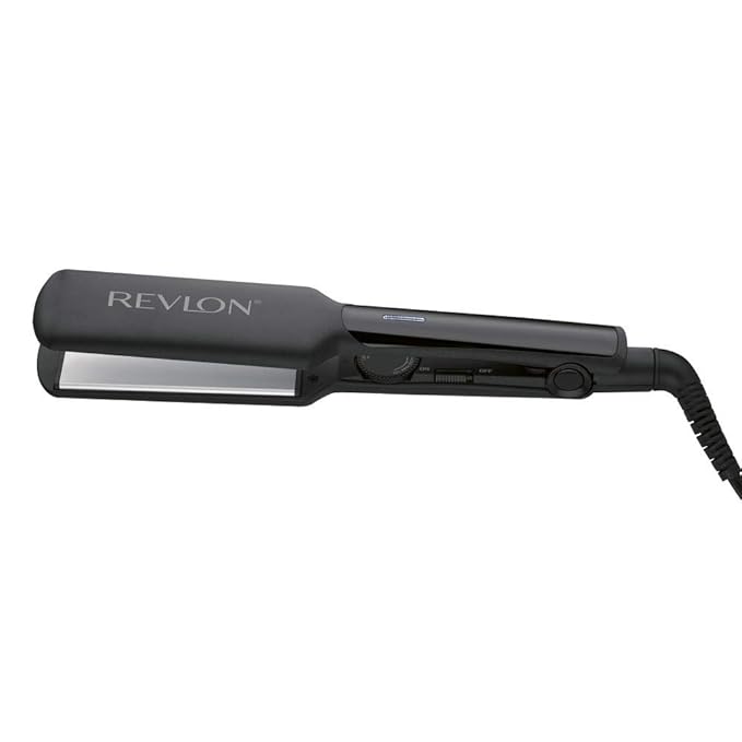 REVLON Smooth and Straight Ceramic Flat Iron | Fast Results Smooth Styles &amp Volume Booster Hair Dryer | 1875W for Voluminous Lift and Body
