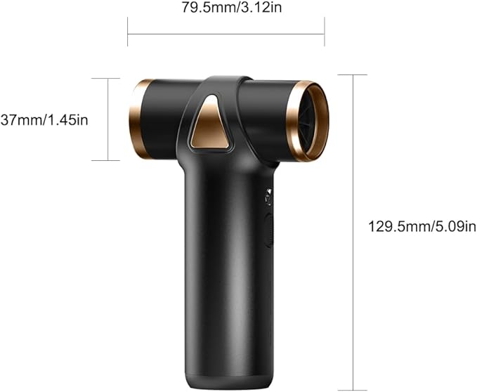 Cordless Hair Dryer No Hot Air Mini Blow Dryer Aluminum Air Duster Keyboard Cleaner for Computer Keyboard Electronics Cleaning Outdoor Hiking Camping Air Cushion Inflation