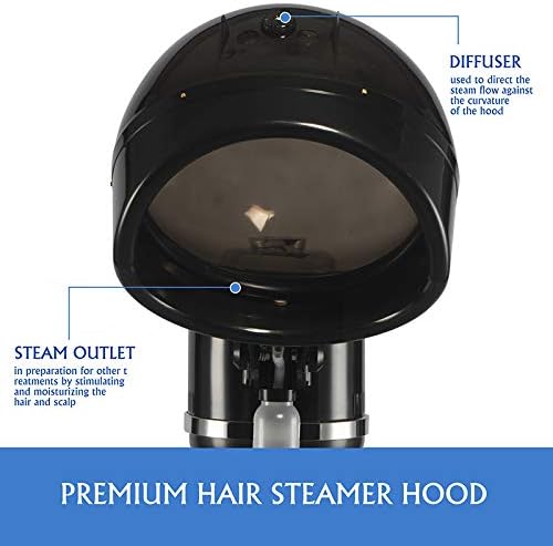 Ochine Standing Hair Steamer Professional Salon Hair Steamer Deep Conditioning Hooded Hair Steam Cap Hair Dryers Natural Curly Hair Treatment Barber Spa Styling Tools for Commercial and Home Use