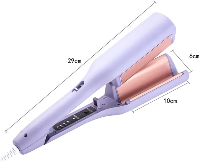 V Shape Curling Iron 32mm Hair Deep Waver Adjustable Temperature Locking Button Hair Curler Ceramic Big Waves Crimper Hair Iron Styling Tool