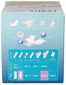 Natracare Ultra Pads with Wings Long 10 Count (Pack of 12)