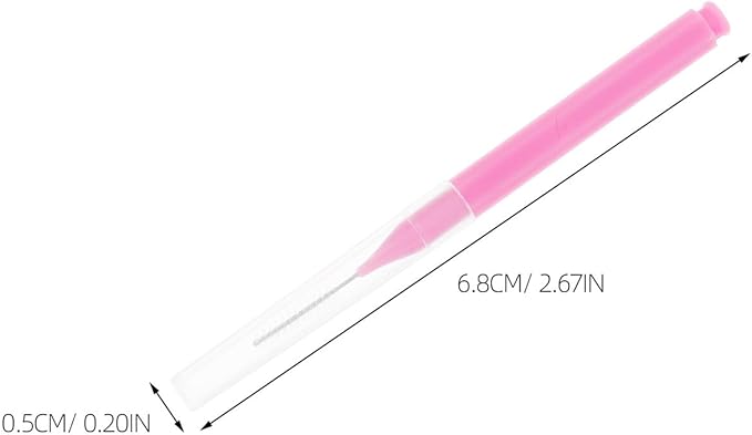 CLISPEED 100pcs Pink Interdental Brushes Portable Oral Cleaner Flossing Tool for Plaque Removal Suitable for Braces and Regular Oral Hygiene