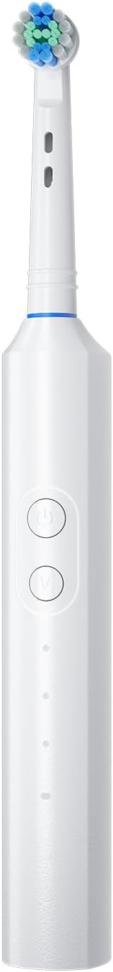 Rotating Electric Toothbrush Fully Waterproof Couples Version (WhiteOne Size)