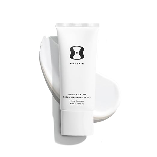 OneSkin FACE SPF OS-01 Peptide Broad Spectrum SPF 30+ Mineral Sunscreen- Scientifically Proven to Protect Skin from UV Aging Includes Potent Antioxidants For All Skin Types Including Sensitive Skin