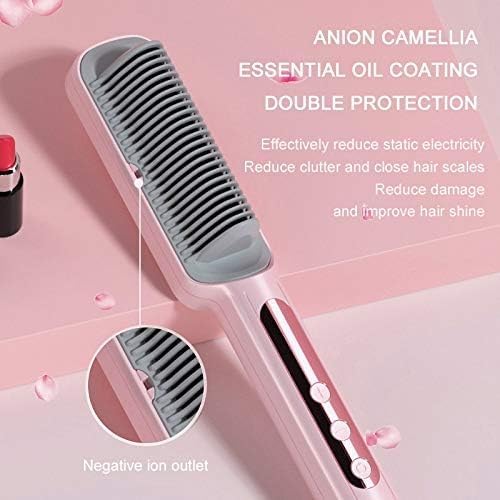 Hot Combs Anti-scalding Hair Straightener Brush Ceramic Hair Curler Heated Electric Smart Brush Hair Straightener