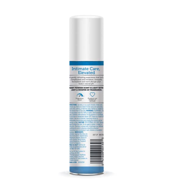 Summer's Eve Baby Powder Freshening Deodorant Spray 2 Oz. (Pack of 5)